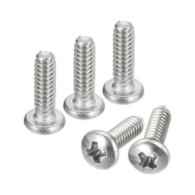 Tornillos de máquina Unique Bargains #4-40x3/8 Acero Inoxidable 304 Estilo Phillips Paquete de 50