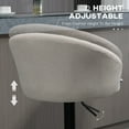 thumbnail image 5 of Homiyad Modern Upholstered Adjustable Barstools with Swivel Seat, Linen Touch Fabric, Steel Frame, Footrest, ‎Beige, 5 of 8