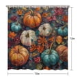 thumbnail image 5 of Fall Pumpkin Oil Painting Pattern Shower Curtains,Reusable Bathtub Curtains with Hooks Retro Polyester Fabric Curtains for Halloween Thansgiving Christmas Hotel Dorm, 5 of 5