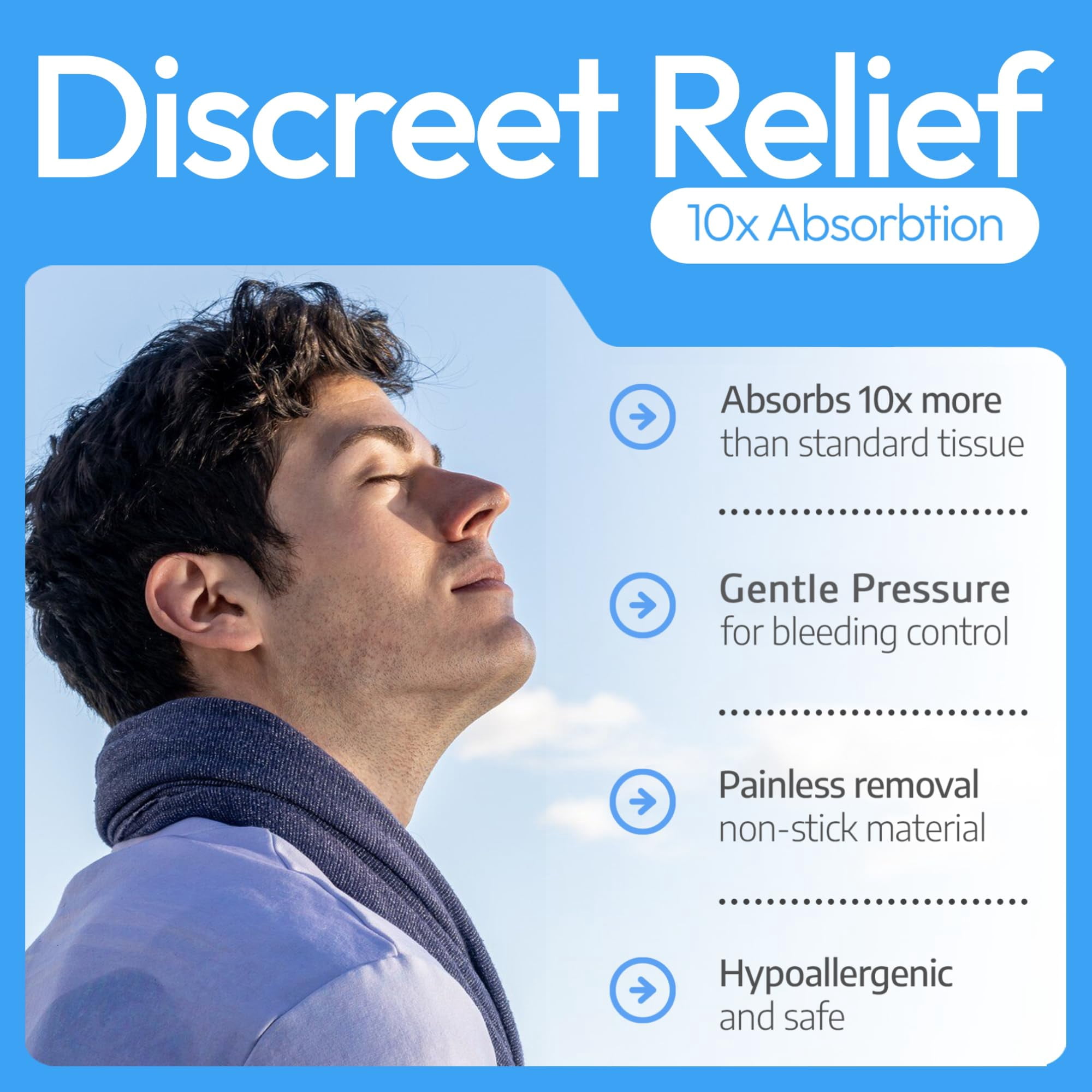 NozeCalm Nose Bleed Stopper- 12 Counts - Nasal Plugs for Kids, Adults & Seniors, Fast-Acting Non-Stick Plugs - Zero-Chemical Bloody Nose Solution