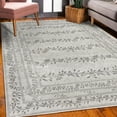 thumbnail image 3 of Leaves Decorative Rug, Neutral Colored Botanical Design of Delicate Branches and Rectangular Frames, Quality Carpet for Bedroom Dorm and Living Room, 6 Sizes, Pale Taupe, by Ambesonne, 3 of 4