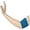 Bright Blue, variant on Couver Men's Arm/Bicep Bands (Cotton Terry Cloth) for Sweat Armband, White (1 Pair)