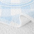 thumbnail image 5 of Manfei Blue Alphabet C Design Twin Quilt Set,Pixel Geometric Grid Twin Coverlet Set,3-Piece,1 Bedspread and 1 Pillowcase, 5 of 7