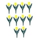 thumbnail image 5 of 10 piezas de tulipanes artificiales para valla de jardín, paisajismo decorativo Flor amarilla, 5 of 9