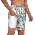 thumbnail image 6 of Rocae Summer Stamp for Men's Swim Trunks Quick Dry With Two Side Pockets and One Lined Patch PocketSmall, 6 of 9