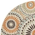 thumbnail image 6 of SAFAVIEH Veranda Petra Geometric Indoor/Outdoor Area Rug, 5'3" x 5'3" Round, Cream/Chocolate, 6 of 7