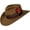Brown, variant on Different Touch Indiana Jones Outback Cowboy Crushable Wool Black Fedora Hats