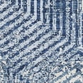 thumbnail image 3 of HomeRoots 672522 8 x 10 ft. Navy Blue & Ivory Geometric Transitional Washable Machine Made Rectangle Area Rug with UV Protection, 3 of 9