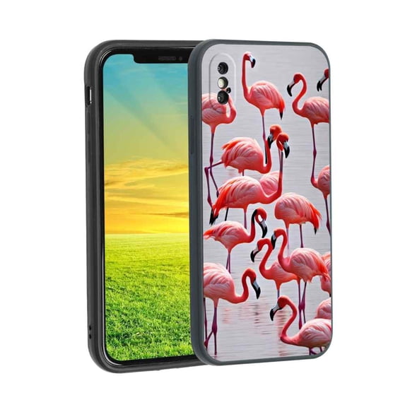 Flamingo-239 Phone Case, Degined for iPhone X Case Men Women, Flexible Silicone Shockproof Case for iPhone X