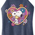 thumbnail image 3 of Peanuts - Hug Heart Flower - Juniors High Neck Tank Top, 3 of 6