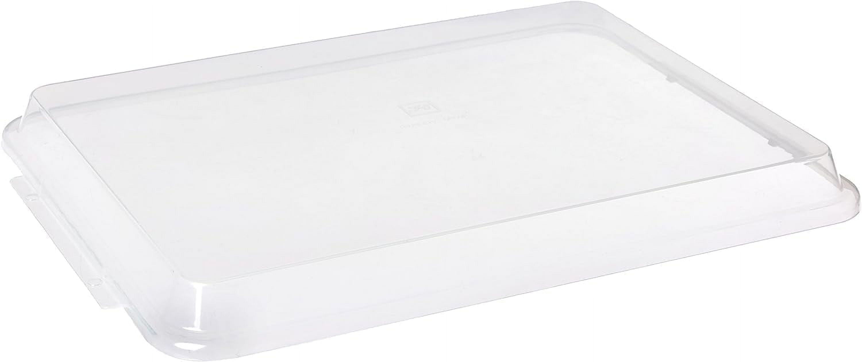 TrueCraftware- Set of 2 Polypropylene Half Size Sheet Pan Cover Clear Color- Sheet Pan Cover for Baking Tray Baking Pans for Cookies and Cakes Perfect for Home Bakery and Restaurants