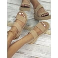 thumbnail image 1 of Vacation Wedge Sandals For Women, Double Strap Slingback Wedge Sandals, 1 of 3