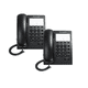 thumbnail image 1 of Combo 2 Piezas Teléfono Fijo Panasonic KX-TS550MEB Negro con 10 Teclas de Marcación Rápida, Montaje en Pared y Remarcado para Oficina o Casa, 1 of 5