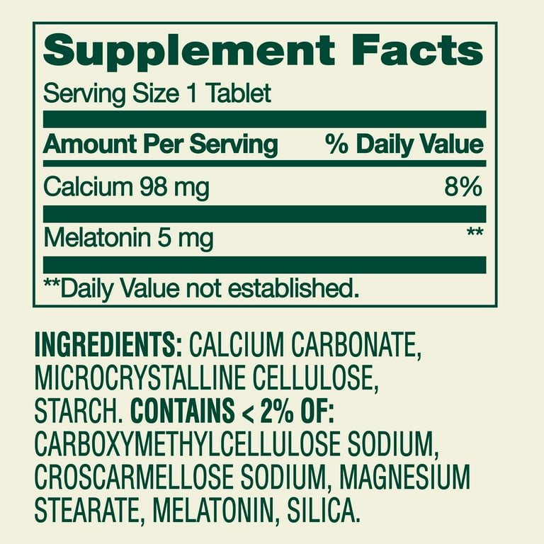 Spring Valley Melatonin Tablets Sleep Support Dietary Supplement, 5 mg, 120 Count HSA/FSA Eligible - Walmart.com Spring Valley Melatonin Tablets Sleep Support Dietary Supplement, 5 mg, 120 Count HSA/FSA Eligible - Walmart.com
