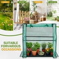 thumbnail image 6 of XIlee 36*18*33in Mini Greenhouse with PE Cover,Waterproof Pad for Small Plants Nursery Germination Plant Cover Tent for Garden Small Plants Indoor Outdoor, Green PE, 6 of 12