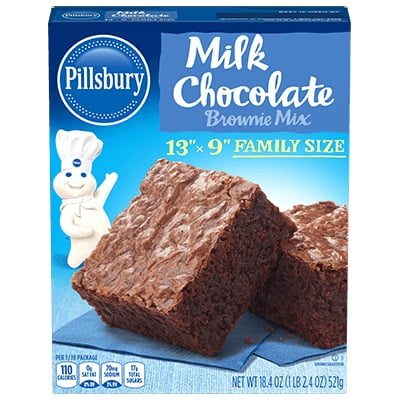brownie mix pillsbury chocolate milk 13x9 oz walmart
