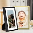 thumbnail image 5 of 3x4 Picture Frame, Brass Metal Photo Frames with HD Glass, Fits 2x3 with Mat or 3 x 4 without Mat, Display for Wall and Table, 1 Pack, 5 of 6