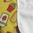 thumbnail image 4 of Food Microwave Oven Cover, Funny Cartoonish Fast Food with Fries Hot Dog Hamburger Strawberry Milkshake, Water Resistant Organizer with Pockets for Kitchen, 36" x 12", Yellow Multicolor, by Ambesonne, 4 of 4