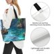 thumbnail image 3 of Balery Tropical Paradise Window View Bolsa Tote Estilo Estético con Cremalleras, Bolsa de Hombro, Bolsa de Compras Grande y Plegable, 3 of 8