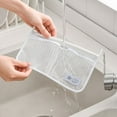 thumbnail image 3 of Refrigerator Door Organizer Bag Household Sorting Bag Washable Refrigerator Hanging Mesh Bag Hygiene Fridge Side Door Organizer Bag for Home Kitchen Dorm Small Items Storage White, 3 of 9