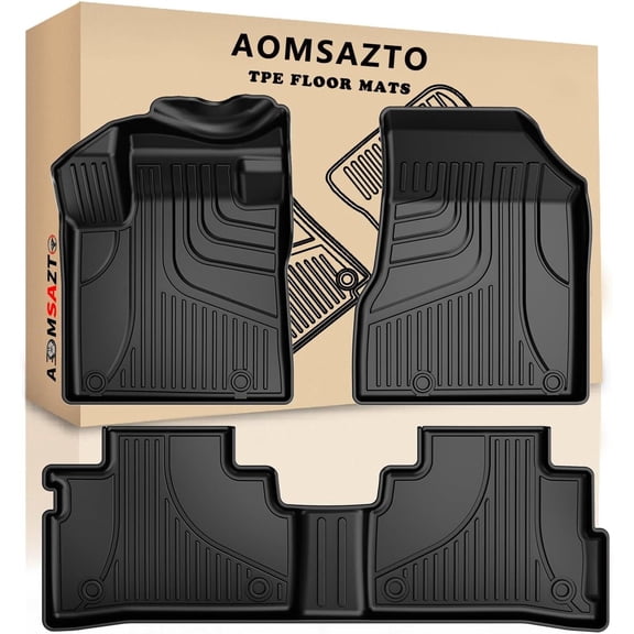 IKABEVEM Car Floor Mats Liners for Nissan Murano 2015-2018 All Weather TPE Rubber Black Floor Liners Protection