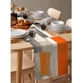 thumbnail image 2 of Table Runner Abstract Painting Graffiti Art Lattice Table Decoration for Kitchen Dinning Orange White Gray Table Decoration for Indoor Outdoor Party Wedding Decor 13x72inch, 2 of 7
