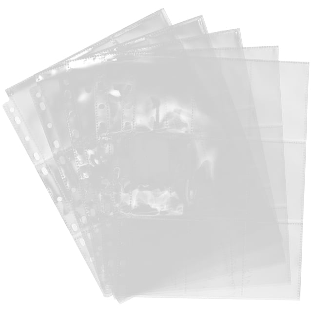 WHAMVOX Pochettes Transparentes pour Cartes de Collection Blanches Pages Protectrices Transparentes pour Rangement et Exposition de Cartes de Football