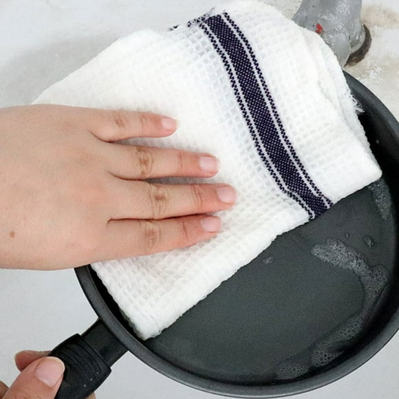Kitchen Microfiber Waffles Towel Kitchen Dish Towel Cleaning Rag 13x13in on Clearance