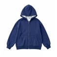 thumbnail image 2 of WERYOUNG Boys Zip Up Hoodies Casual Long Sleeve Hooded Sweatshirt Soft Warm Outerwear Hoodies For Daily Wear Play Breathable Tops 9-10 Years, 2 of 3