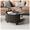 Black4, variant on JOINICE Round Coffee Table with Storage and Sliding Door,Mid Century Modern Wooden Center Table,for Living Room,Walnut