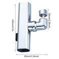 thumbnail image 2 of Boquilla de pulverización giratoria para fregadero, grifo de lavado extraíble, para baño y cocina, 2 of 9