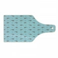 thumbnail image 1 of Grey Blue Cutting Board, Kiwi Birds Indigenous New Zealand Animals Doodle Style Tropical Wildlife, Tempered Glass Cutting and Serving Board, Wine Bottle Shape, Pale Blue and Grey, by Ambesonne, 1 of 1