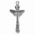 thumbnail image 1 of Sterling Silver 24" .8mm Box Chain 3D New Orleans Lamppost Bourbon St Louis Sign Pendant Necklace, 1 of 2