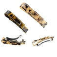 thumbnail image 4 of Pasador de pelo de celulosa con resorte para mujer, estampado de leopardo Marrón claro, 4 of 7