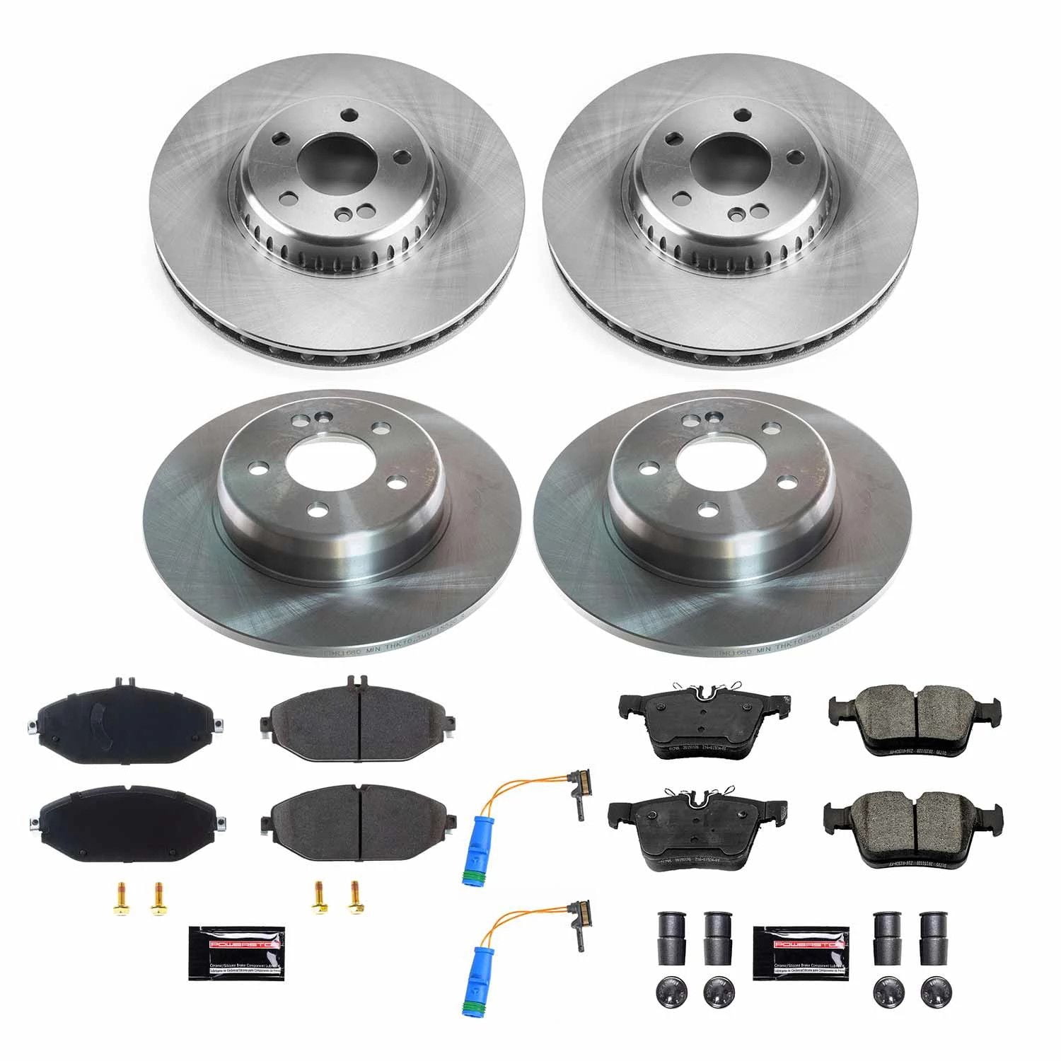 PowerStop Front and Rear Stock Replacement Brake Pad and Rotor Kit Fits: MERCEDES-BENZ Select Models KOE8103