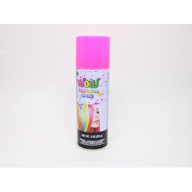 Wow Temporary Hair Color Spray, Fluorescent Pink