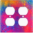 thumbnail image 3 of Metal Light Switch Plate Cover Colorful Paint Splash Art Wallpaper WAL023, 3 of 13