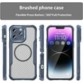thumbnail image 2 of Case for iPhone 16 Pro Max,Full-Body Rugged Carbon Fibre Protective Clear Back Hybrid Magnetic with Wireless Charge Shockproof Protector Phone Case for iPhone 16 Pro Max,6.9 inch 2024 (Blue), 2 of 17