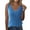 Blue, variant on Women's Spring/Summer Solid Color Sweater V Neck Base Shirt Sleeveless Thin Vest Strap Green M Acrylic Yarn Spring Tops for Women