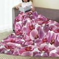 thumbnail image 6 of Pofeuu Orchids Flowers Print Ultra-Soft Micro Fleece Blanket,for Bed Or Sofa,All Season Throw Blankets Flannel Blanket-80"x60", 6 of 7