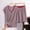 Wine, variant on Wensltd Lightweight Pajamas for Women Sets 2 Piece Summer Soft Stripe Short Sleeve Sleepwear