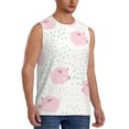 thumbnail image 2 of Bixox Men's Cute Pigs Printed Shirt Sleeveless Fitness Tank Top-Small, 2 of 7
