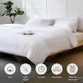 thumbnail image 2 of Payda Waffle Duvet Cover King Size,3 Pieces Duver Cover Set with Pillowcases Bedding Collection, White, 2 of 7