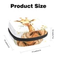 thumbnail image 2 of Sanitary Napkin Storage Bag for Girls Women, Portable First Period Pads Bag Tampons Holder Girls Travel Makeup Bag, Large Capacity Watercolor Giraffe with a Flower, 2 of 6