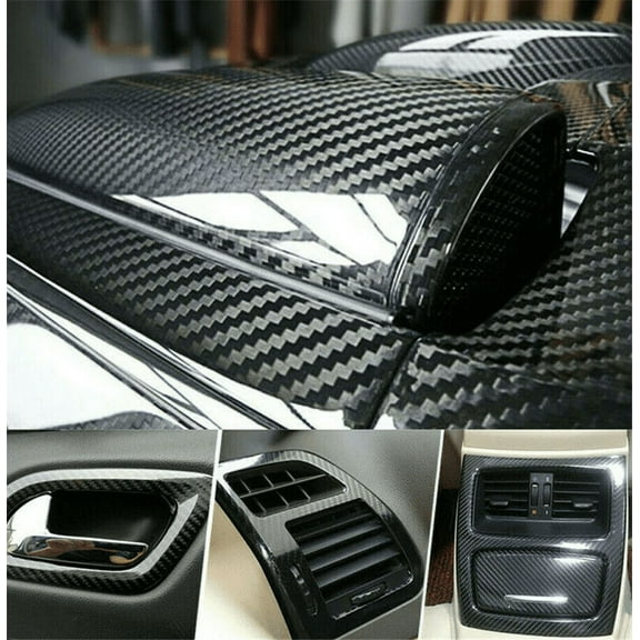 Auto Accessories 7D Glossy Carbon Fiber Vinyl Film Car Interior Wrap Stickers