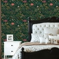 thumbnail image 5 of Whimsical Peel and Stick Wallpaper Botanical Garden Birds Butterflies Tropical Plants Wall Mural 23.6in x 9.8ft Self Adhesive Removable Wall Paper Renter Friendly Wallpaper for Kids Bedroom Studio, 5 of 8