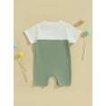 thumbnail image 2 of Kmbangi Combinaison d'Été pour Bébé Garçon, Manches Courtes Col Rond Combinaison Courte Décontractée pour Fête Rue pour Filles Garçons 0-18M, 2 of 8