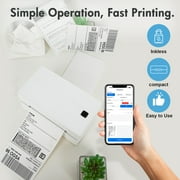 Label Printer, 4x6 Thermal Bluetooth Shipping Label Maker for Packages, Compatible with Windows iOS Android, Wireless Sticker Printing for Business and Home