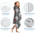 thumbnail image 7 of Cute Hedgehog with Red Bag Pattern Hooded Bath Towel，50"x30" for Ages 3 To 12 Kids, Quick Dry Lightweight Soft Microfiber Hood Beach Towel Cover Up for Kids, 7 of 7