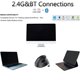 thumbnail image 2 of Ratón Óptico Vertical Ergonómico Recargable de Modo Dual USB 2.4G Inalámbrico + Bluetooth para Computadora Portátil Color Negro, 2 of 8